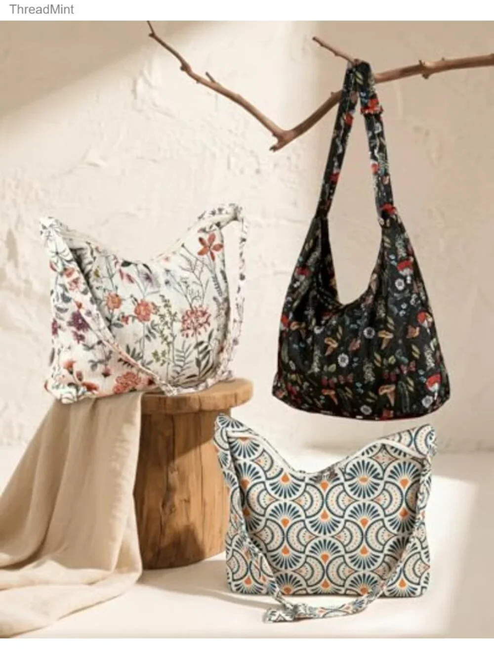 Large Corduroy Hobo Bag for Women Adjustable Zipper Tote Handbag